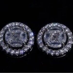 Silver plated stud earrings NWT